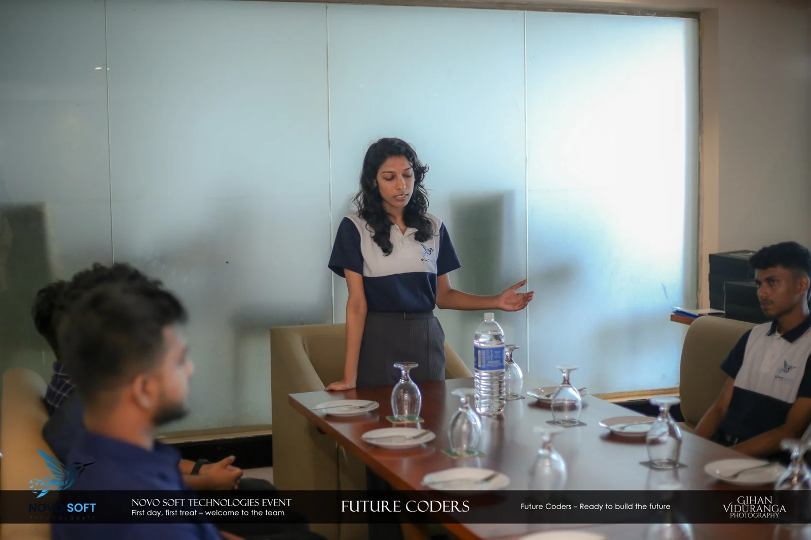 Team member speaking during the Future Coders gathering