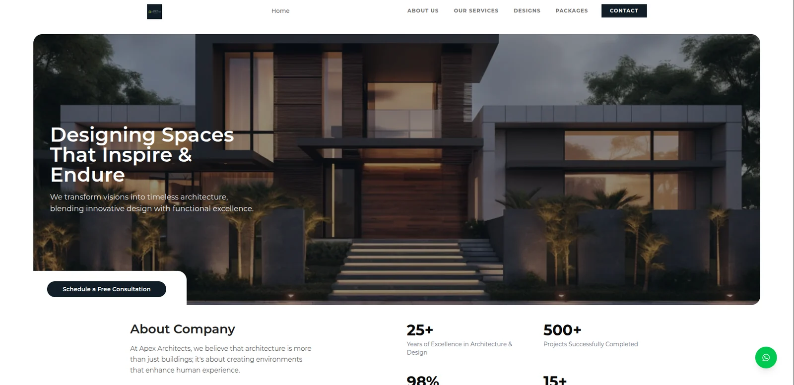 Charles Construction website screenshot