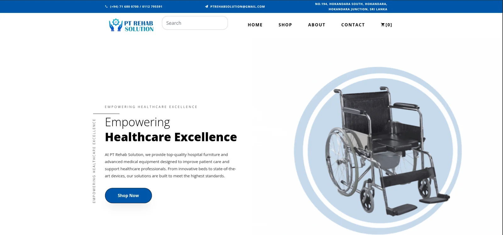 Rehab Solution website screenshot